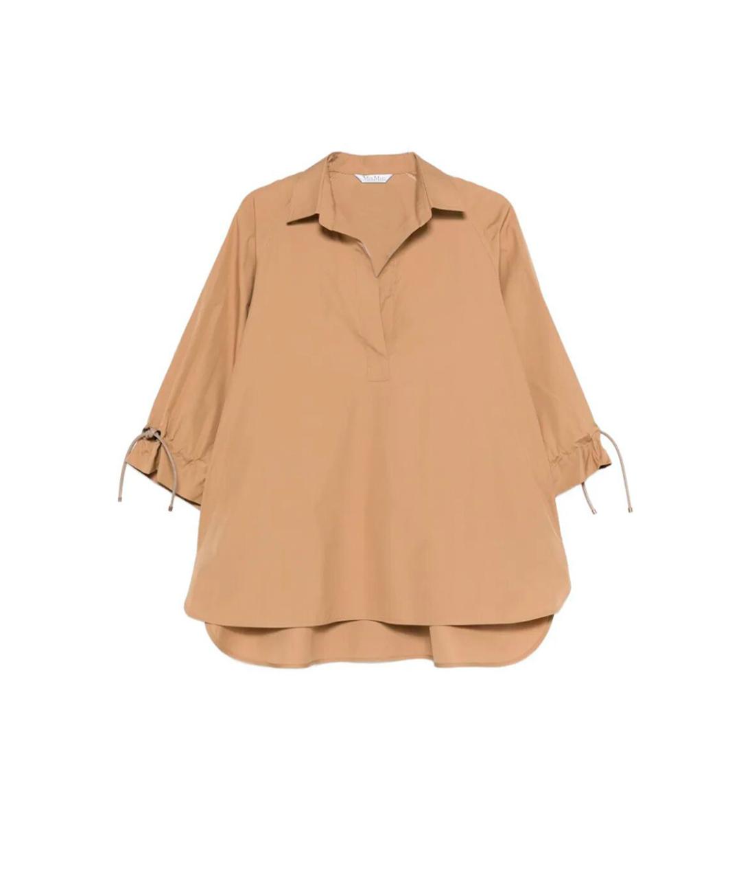 MAX MARA Бежевая хлопковая рубашка, фото 1