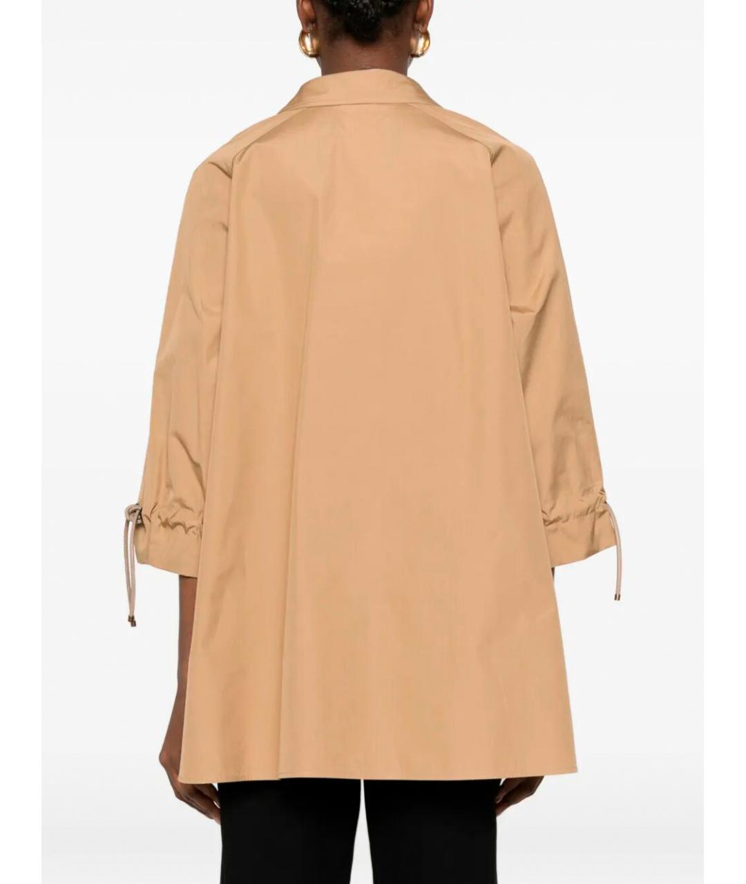 MAX MARA Бежевая хлопковая рубашка, фото 4