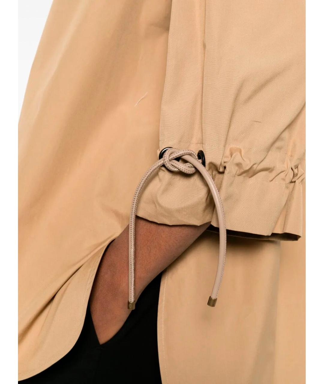 MAX MARA Бежевая хлопковая рубашка, фото 5