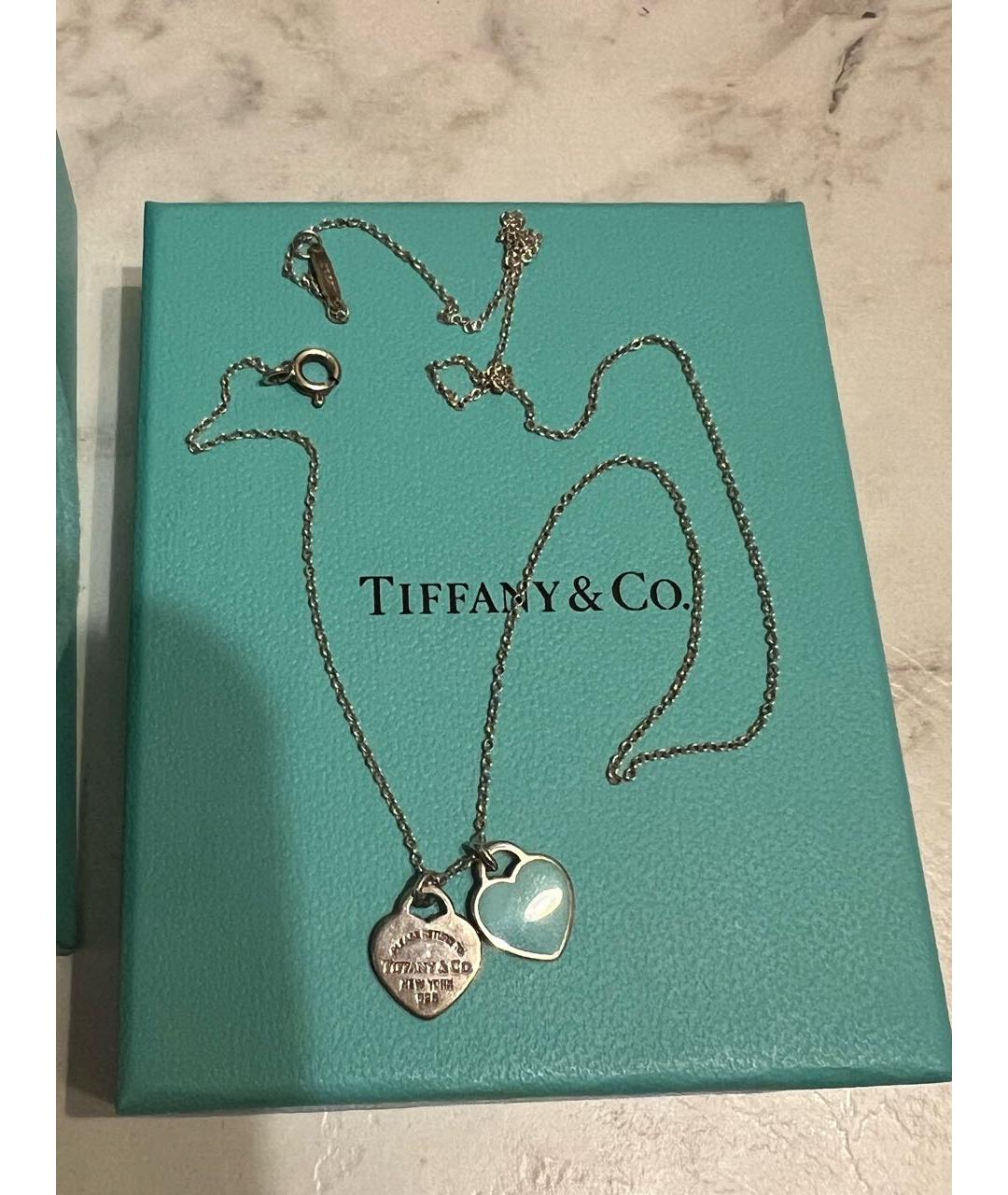 TIFFANY&CO Бирюзовая серебряная подвеска, фото 6