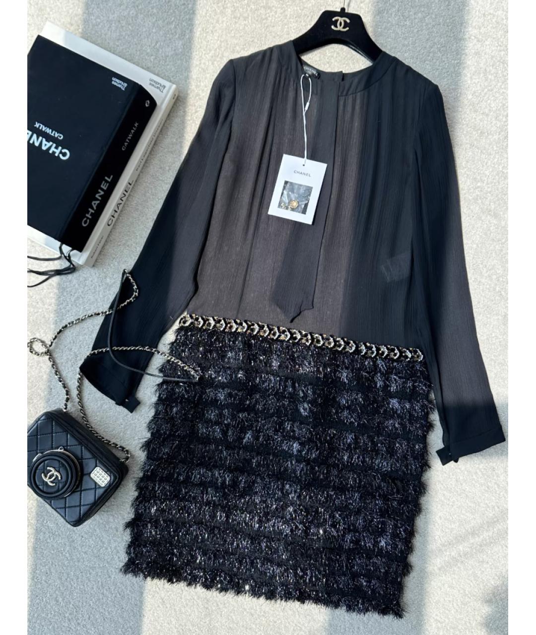 CHANEL Черное повседневное платье, фото 7