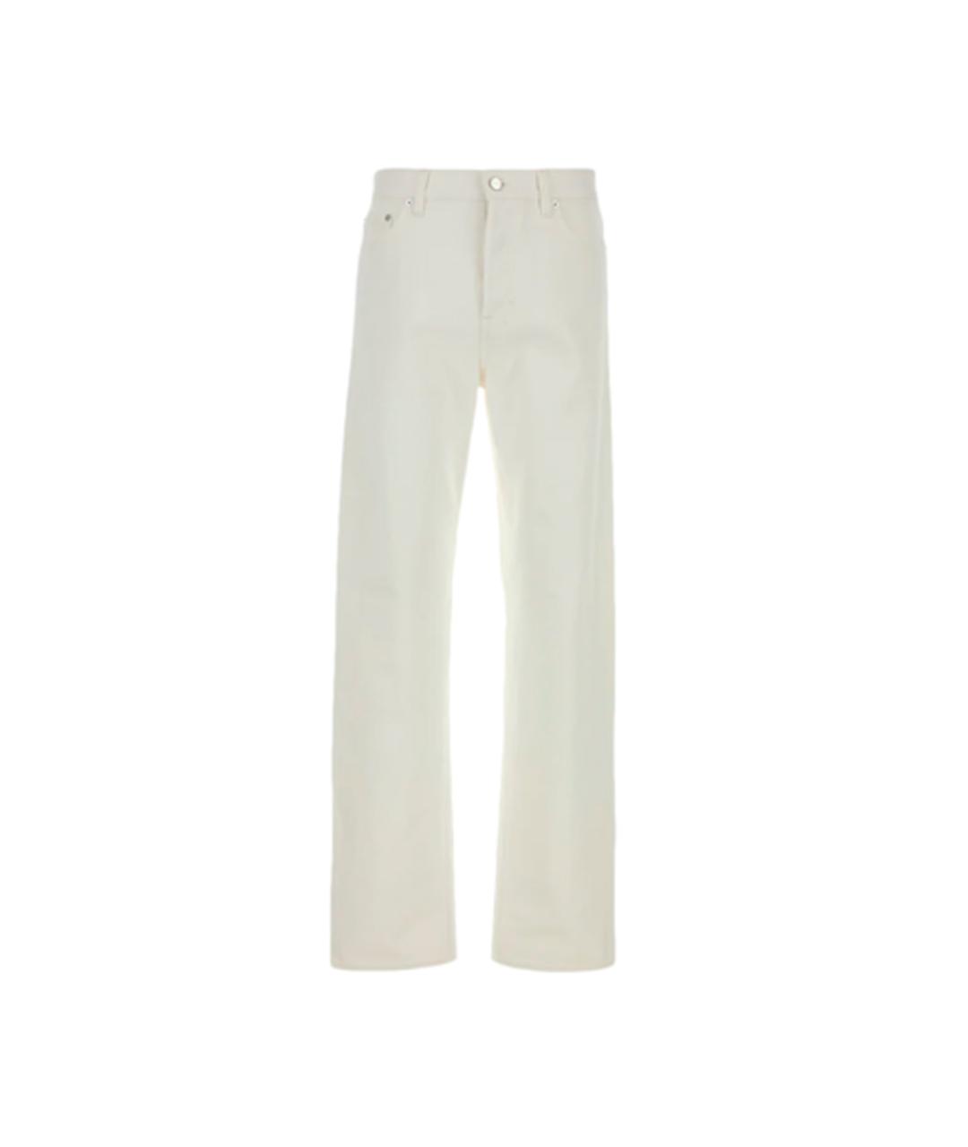 GUCCI Белые хлопковые прямые джинсы, фото 1