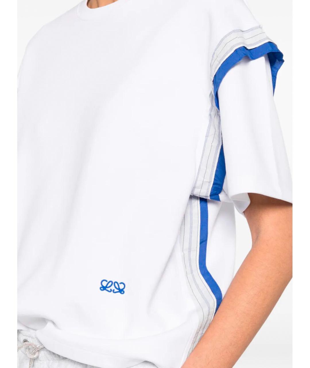 LOEWE Белая хлопковая футболка, фото 3