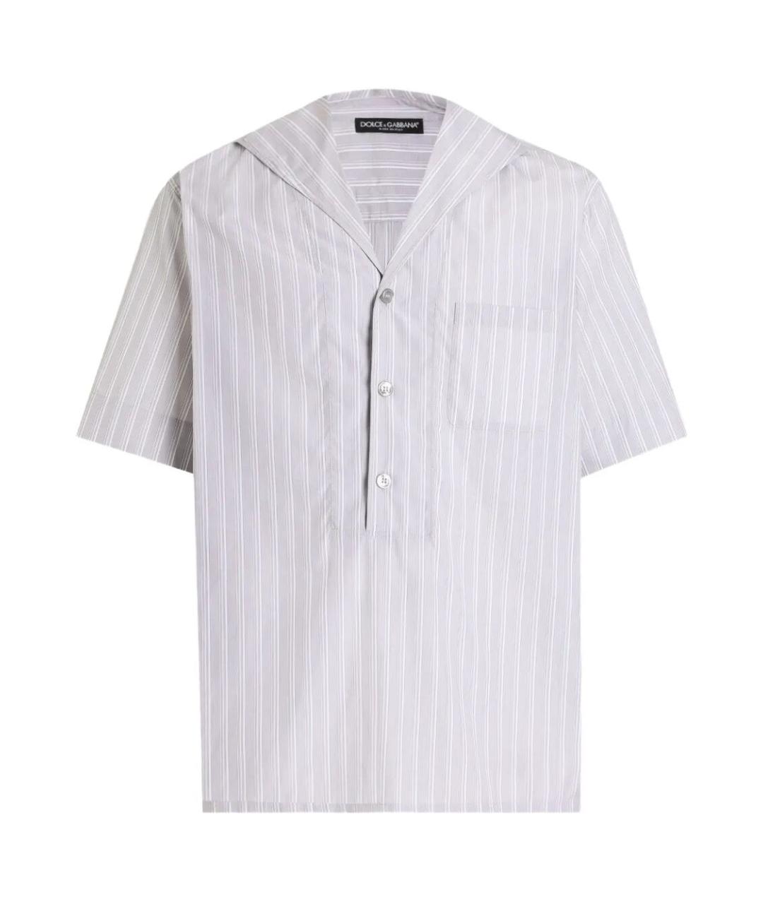 DOLCE&GABBANA Серая хлопковая кэжуал рубашка, фото 1