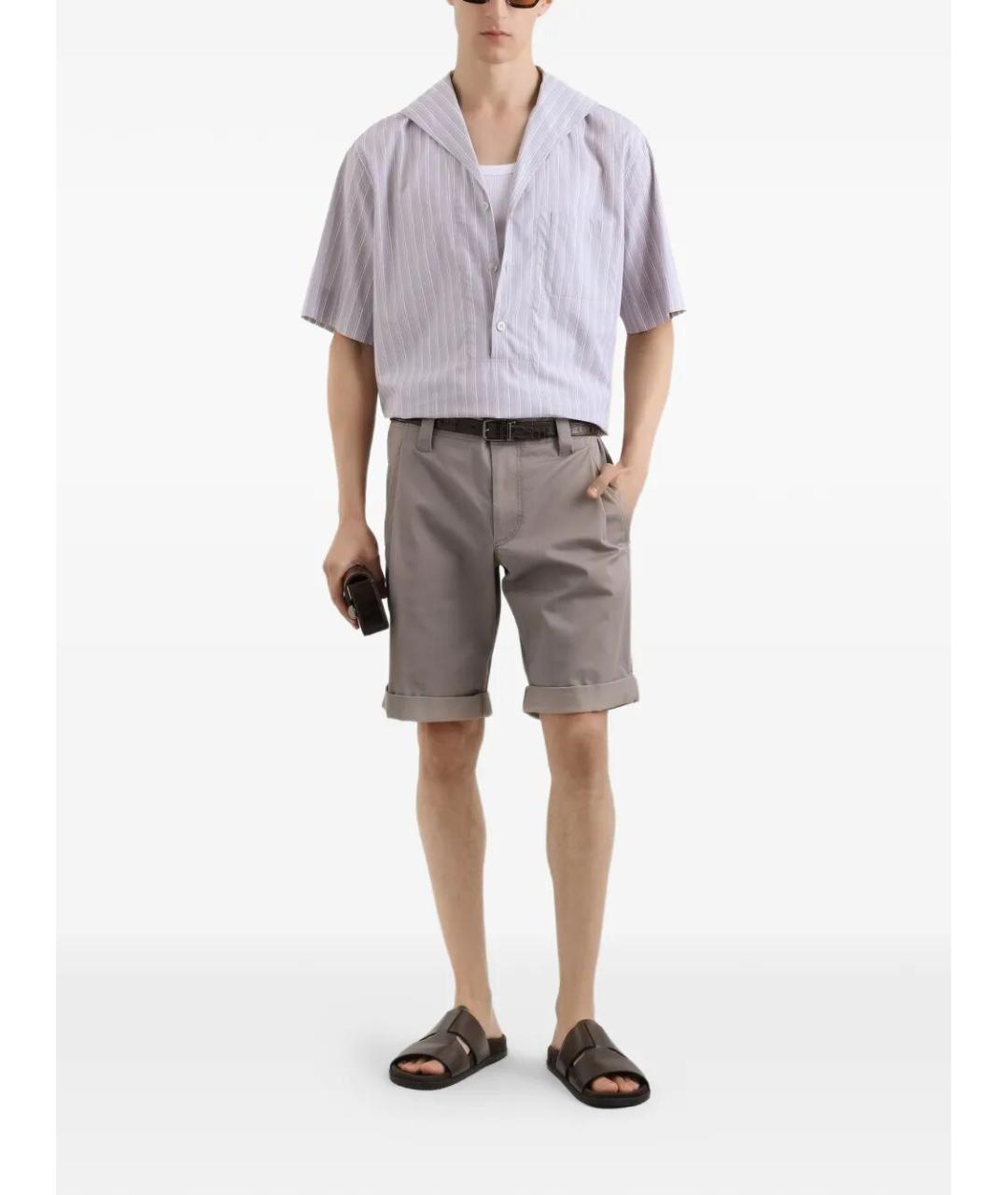 DOLCE&GABBANA Серая хлопковая кэжуал рубашка, фото 2