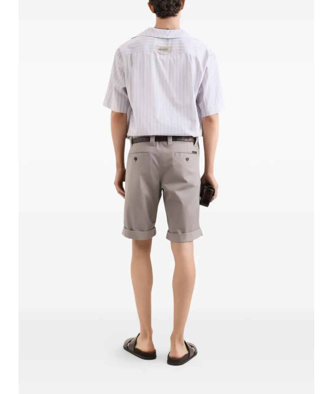 DOLCE&GABBANA Серая хлопковая кэжуал рубашка, фото 3