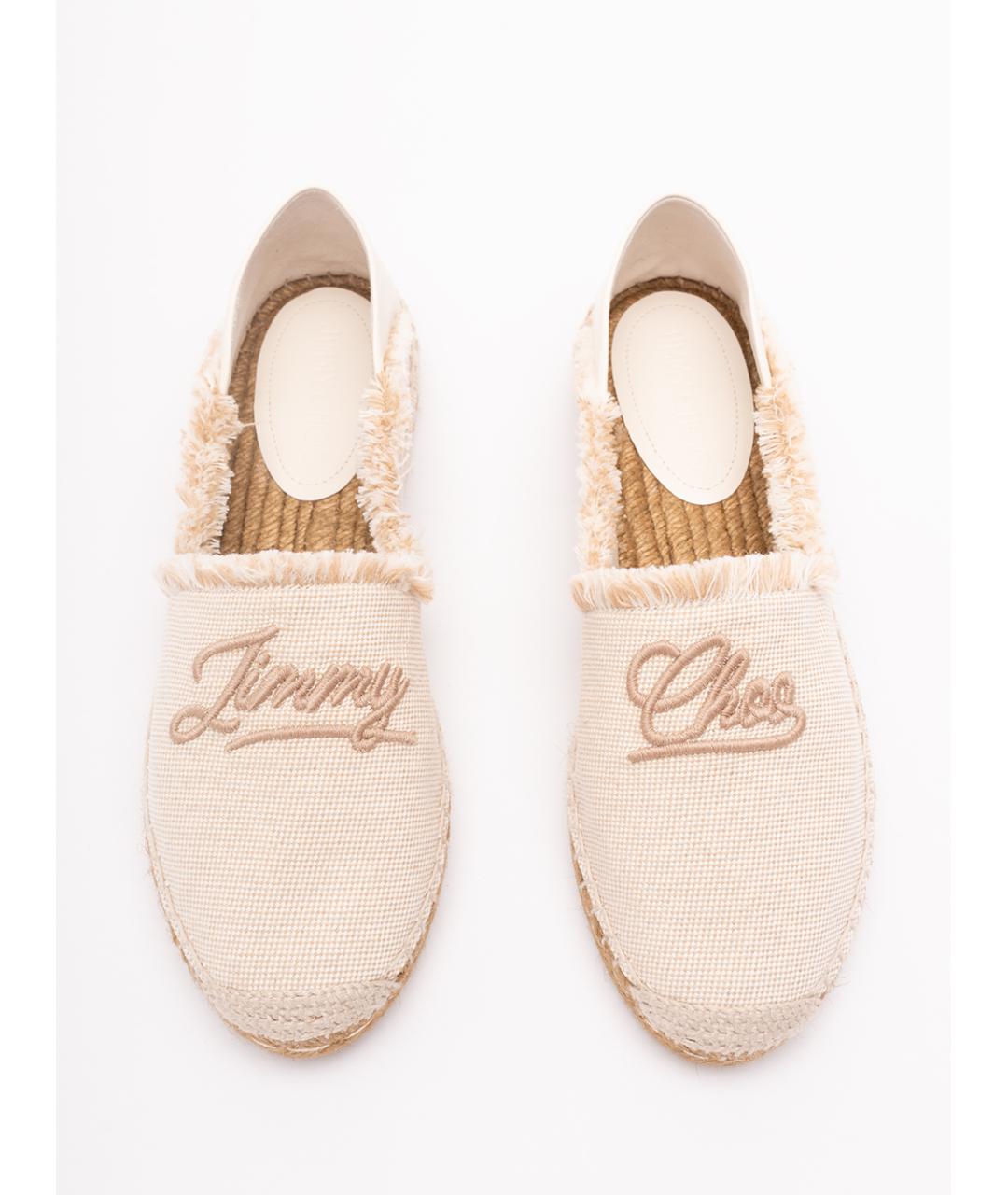 JIMMY CHOO Розовые текстильные слипоны, фото 5