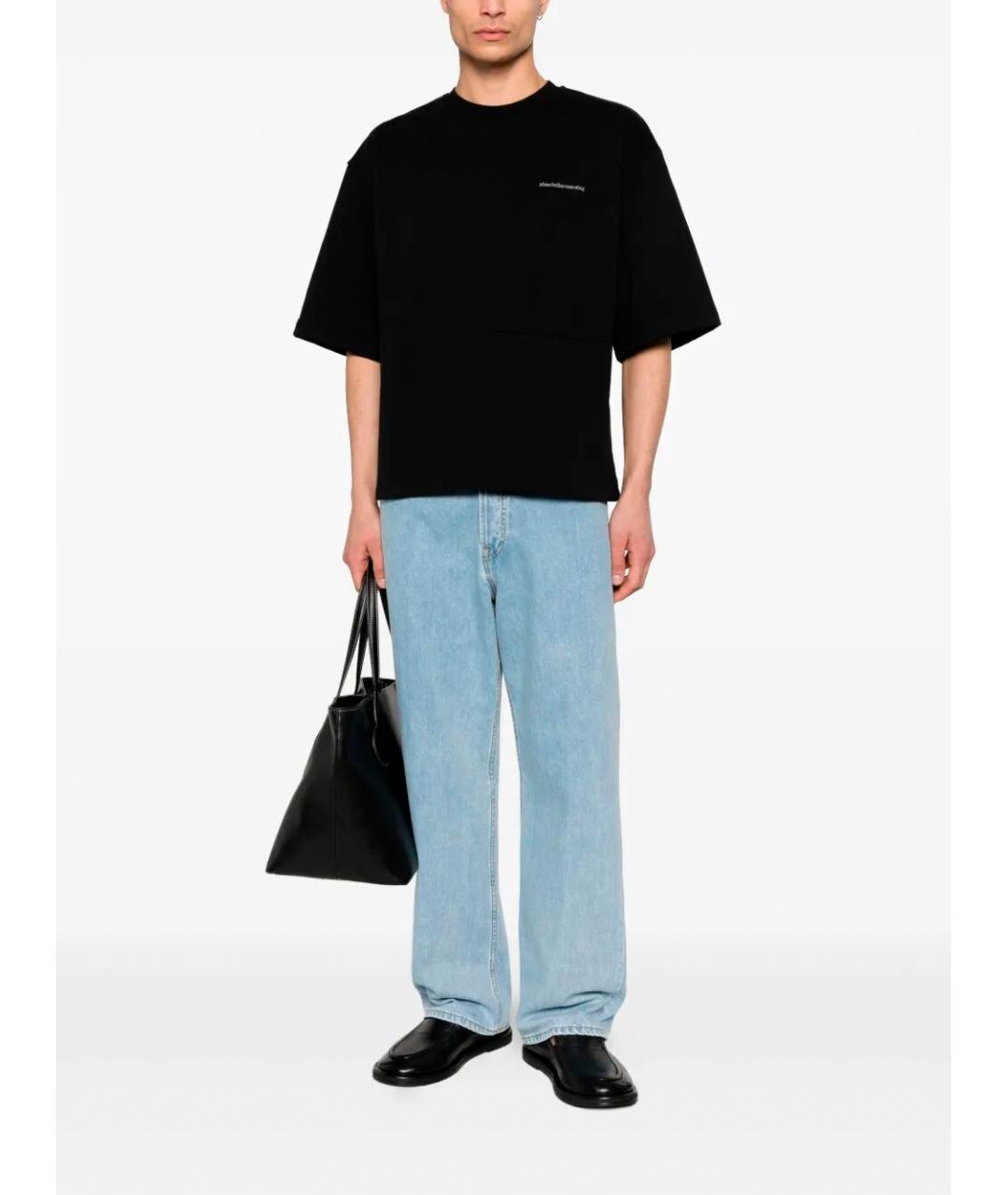 NINE IN THE MORNING Черная хлопковая футболка, фото 2