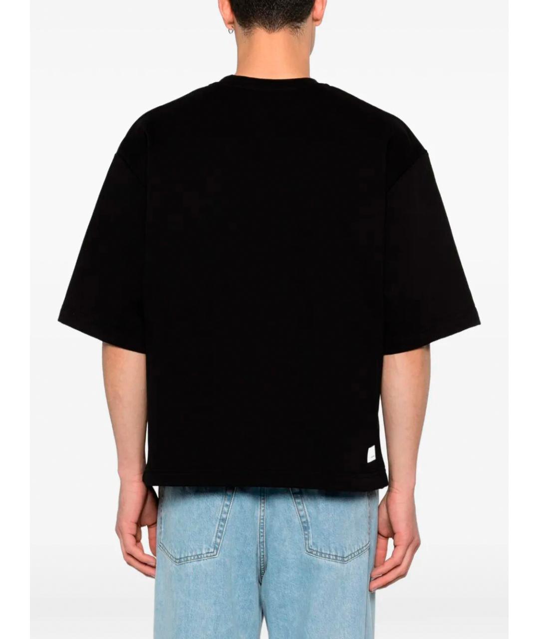 NINE IN THE MORNING Черная хлопковая футболка, фото 5