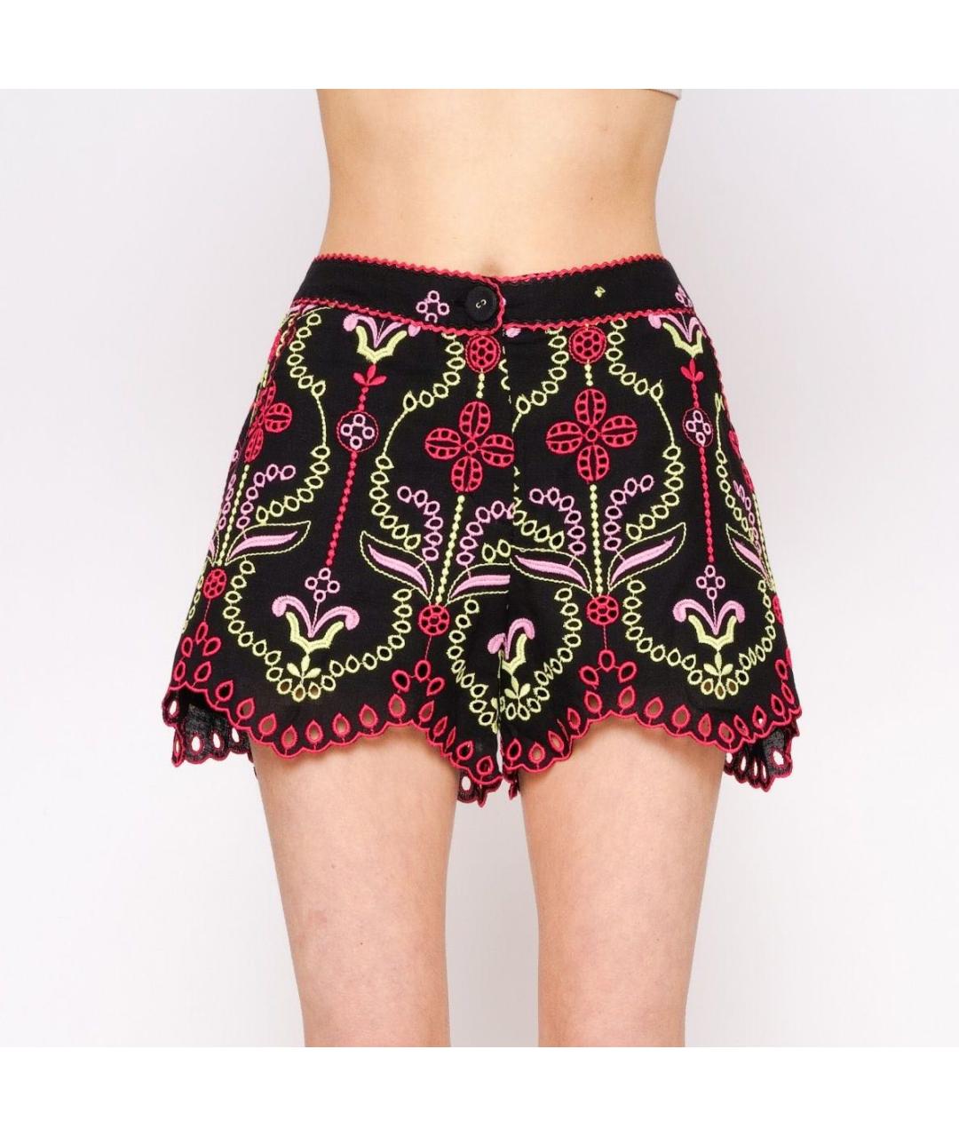 CHARO RUIZ Черные хлопковые шорты, фото 4