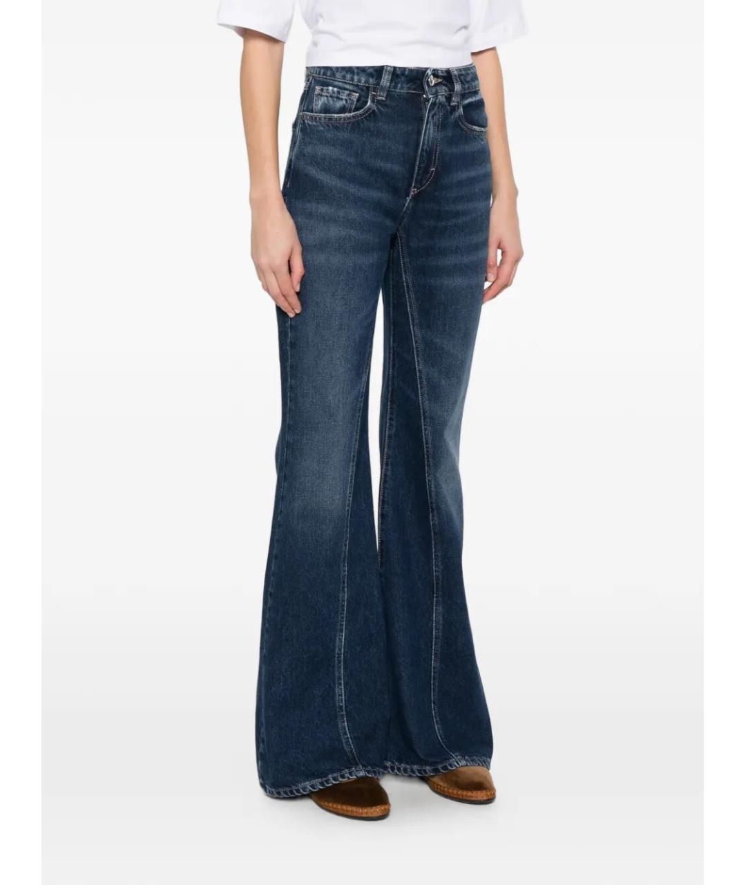 ICON DENIM Синие хлопковые джинсы клеш, фото 5