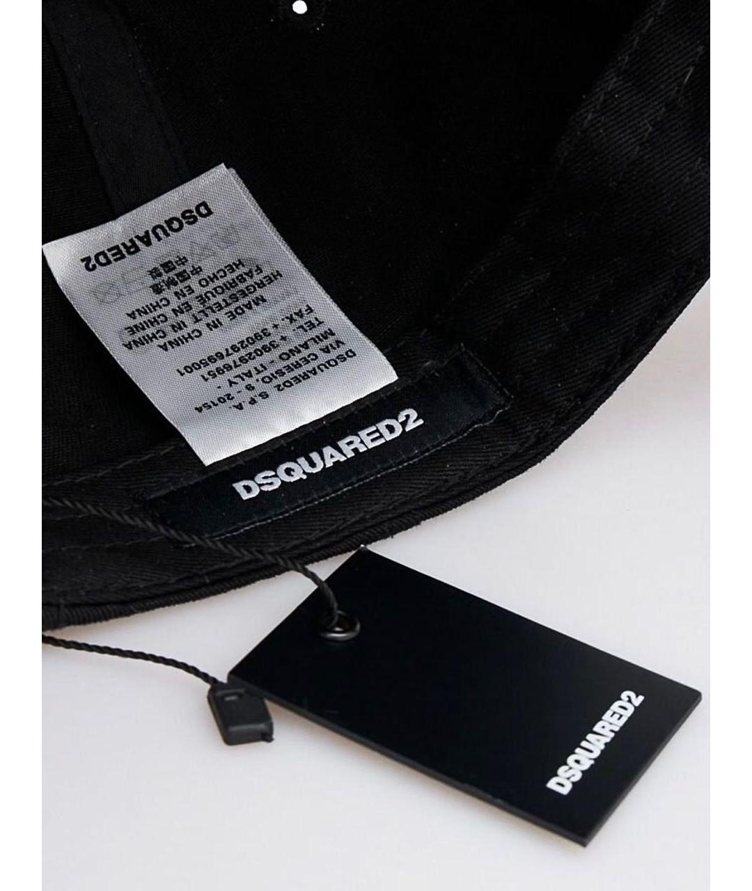DSQUARED2 Черная хлопковая кепка/бейсболка, фото 3