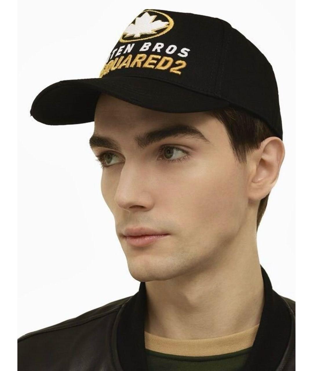 DSQUARED2 Черная хлопковая кепка/бейсболка, фото 5