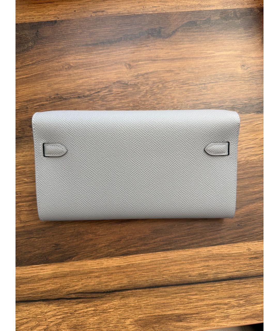 HERMES Голубая кожаная сумка через плечо, фото 3