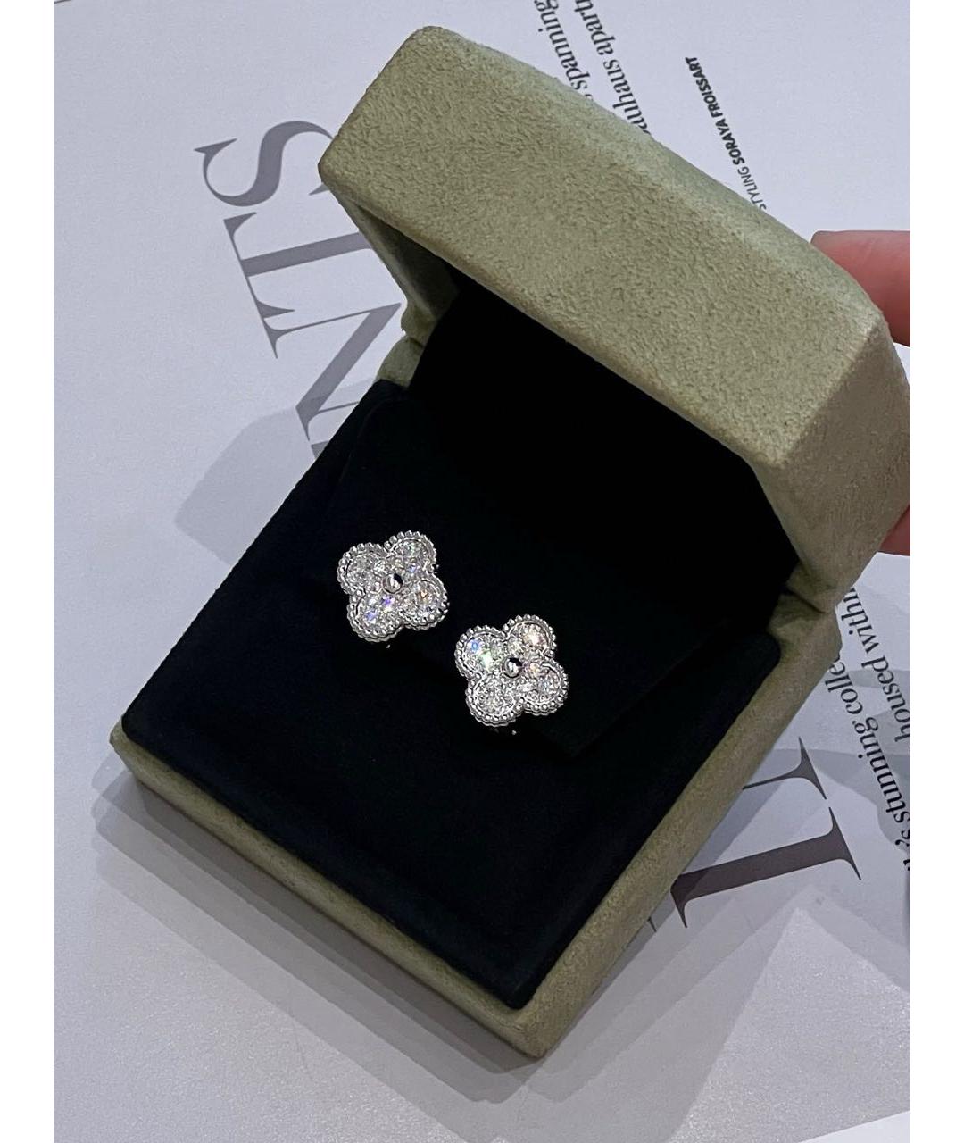 VAN CLEEF & ARPELS Серебряные серьги из белого золота, фото 5