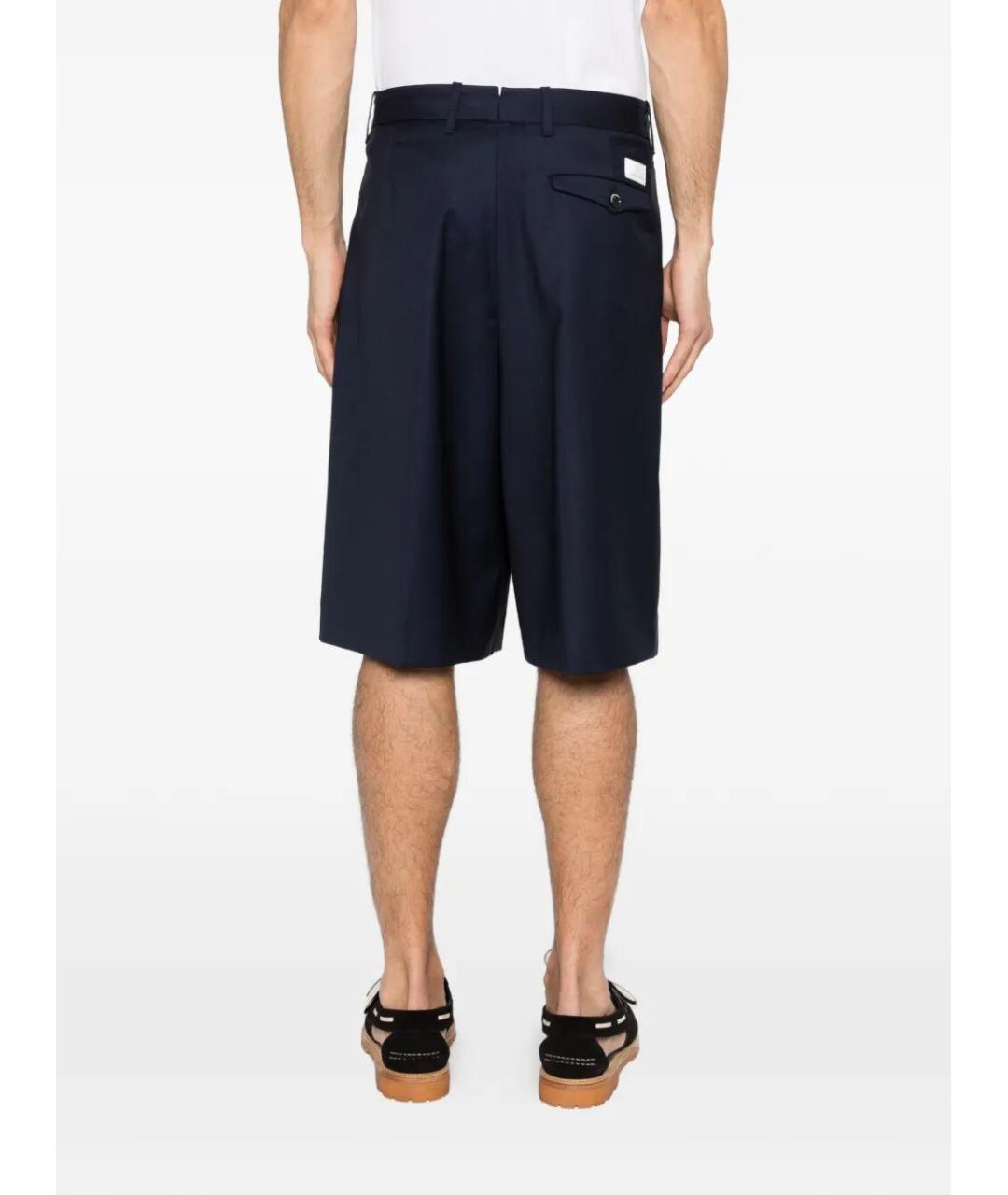 NINE IN THE MORNING Темно-синие шерстяные шорты, фото 2