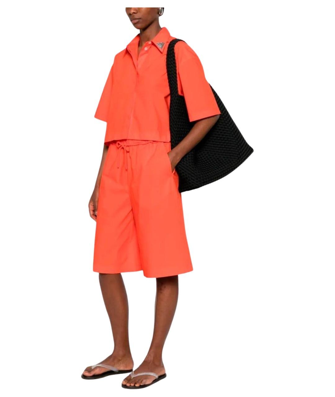 PINKO Оранжевое хлопковые шорты, фото 5