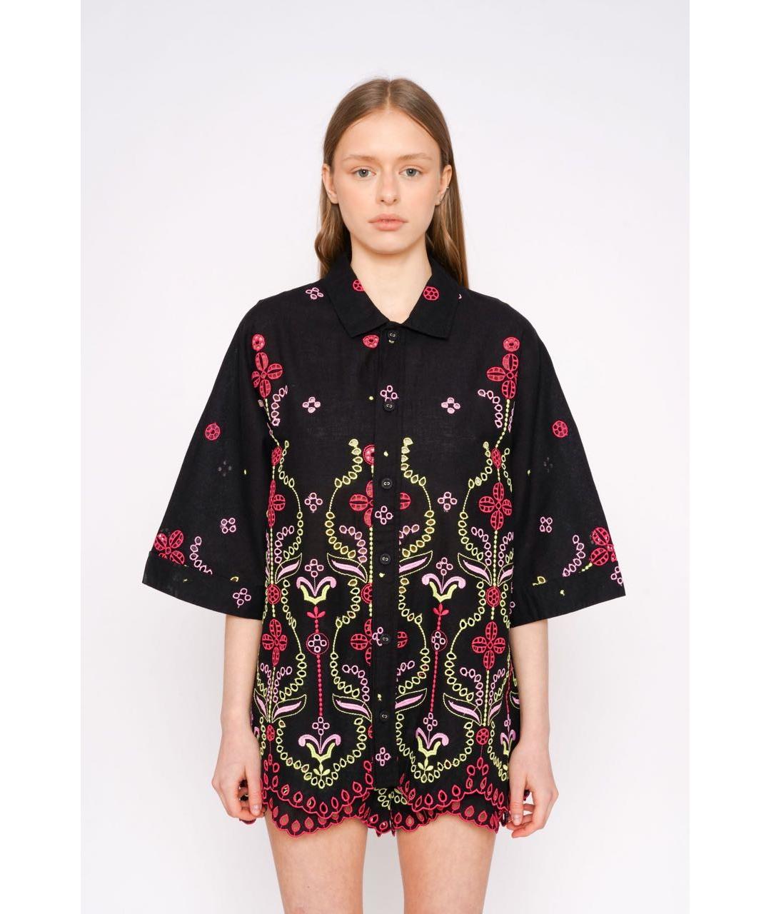 CHARO RUIZ Черная хлопковая рубашка, фото 3