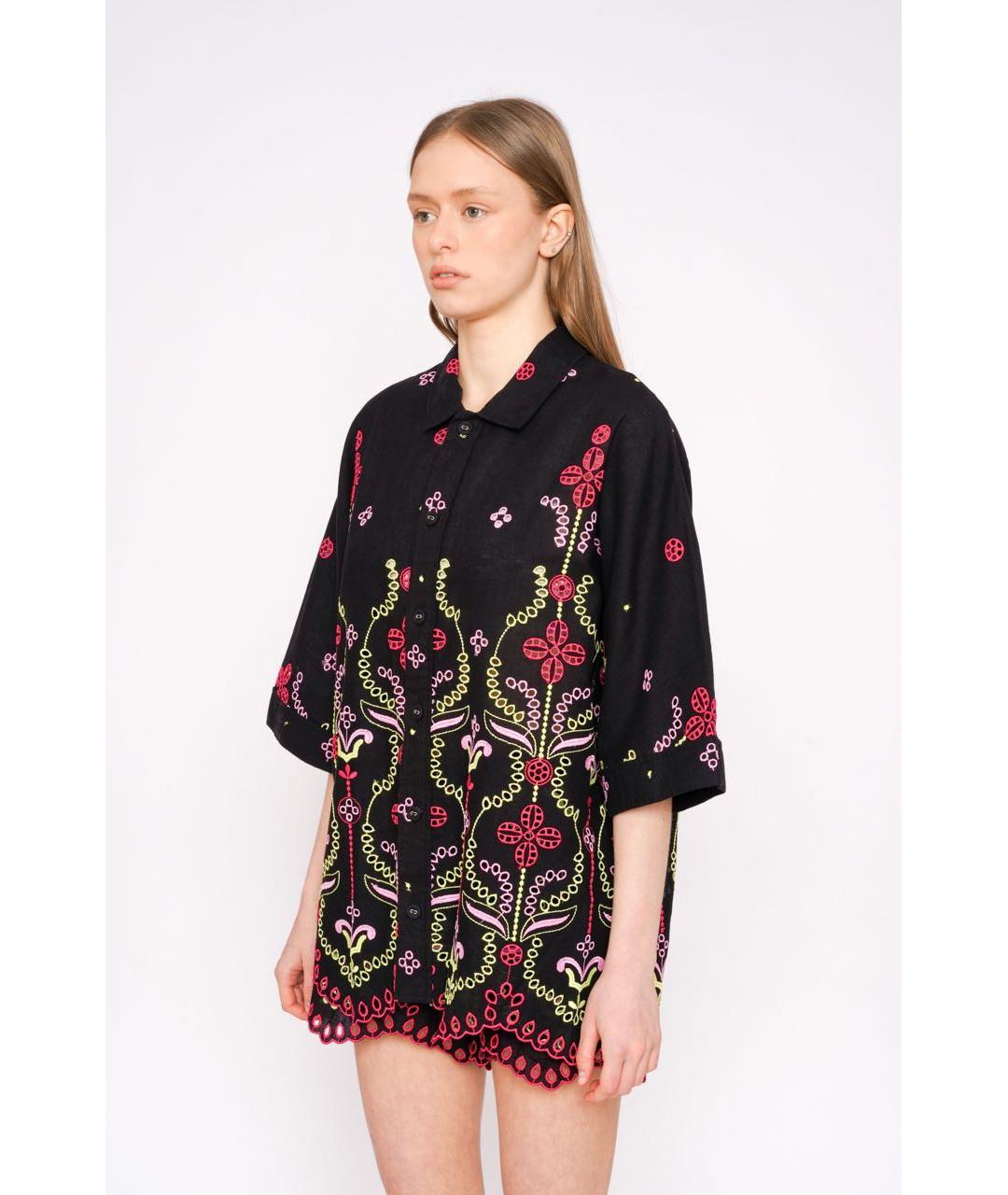 CHARO RUIZ Черная хлопковая рубашка, фото 4