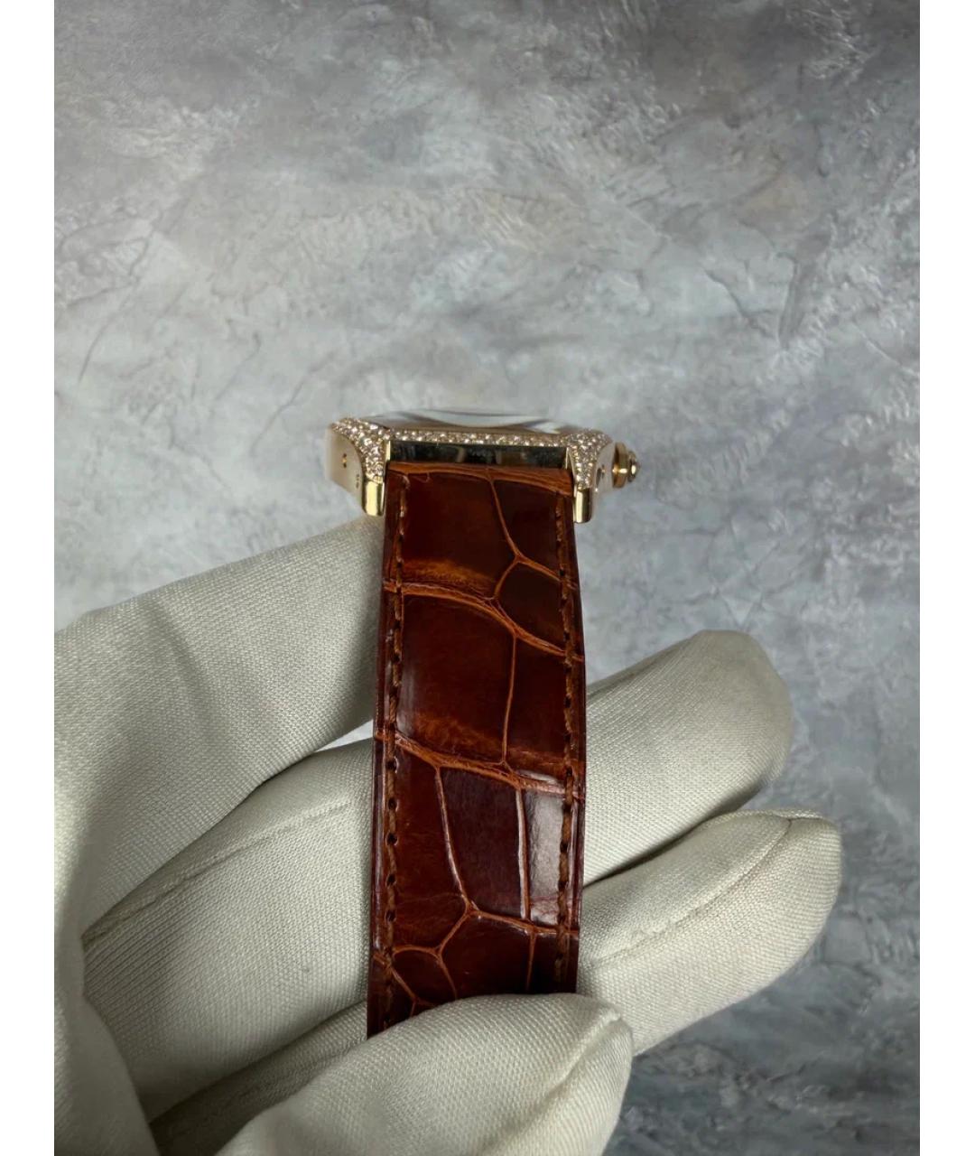 CARTIER Белые часы из желтого золота, фото 5