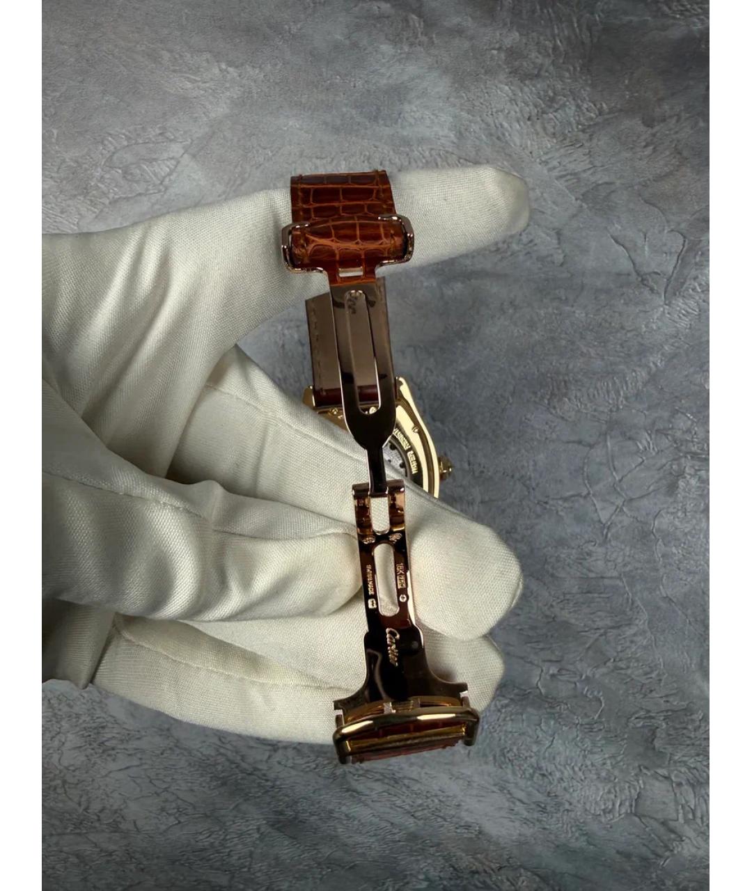 CARTIER Белые часы из желтого золота, фото 6