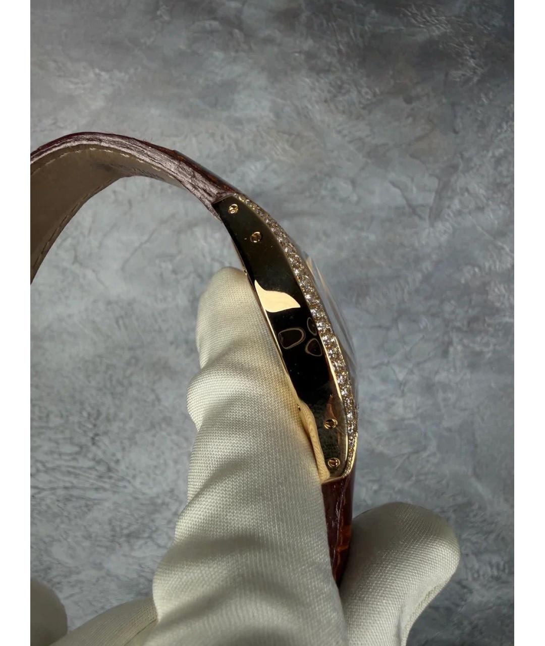 CARTIER Белые часы из желтого золота, фото 4