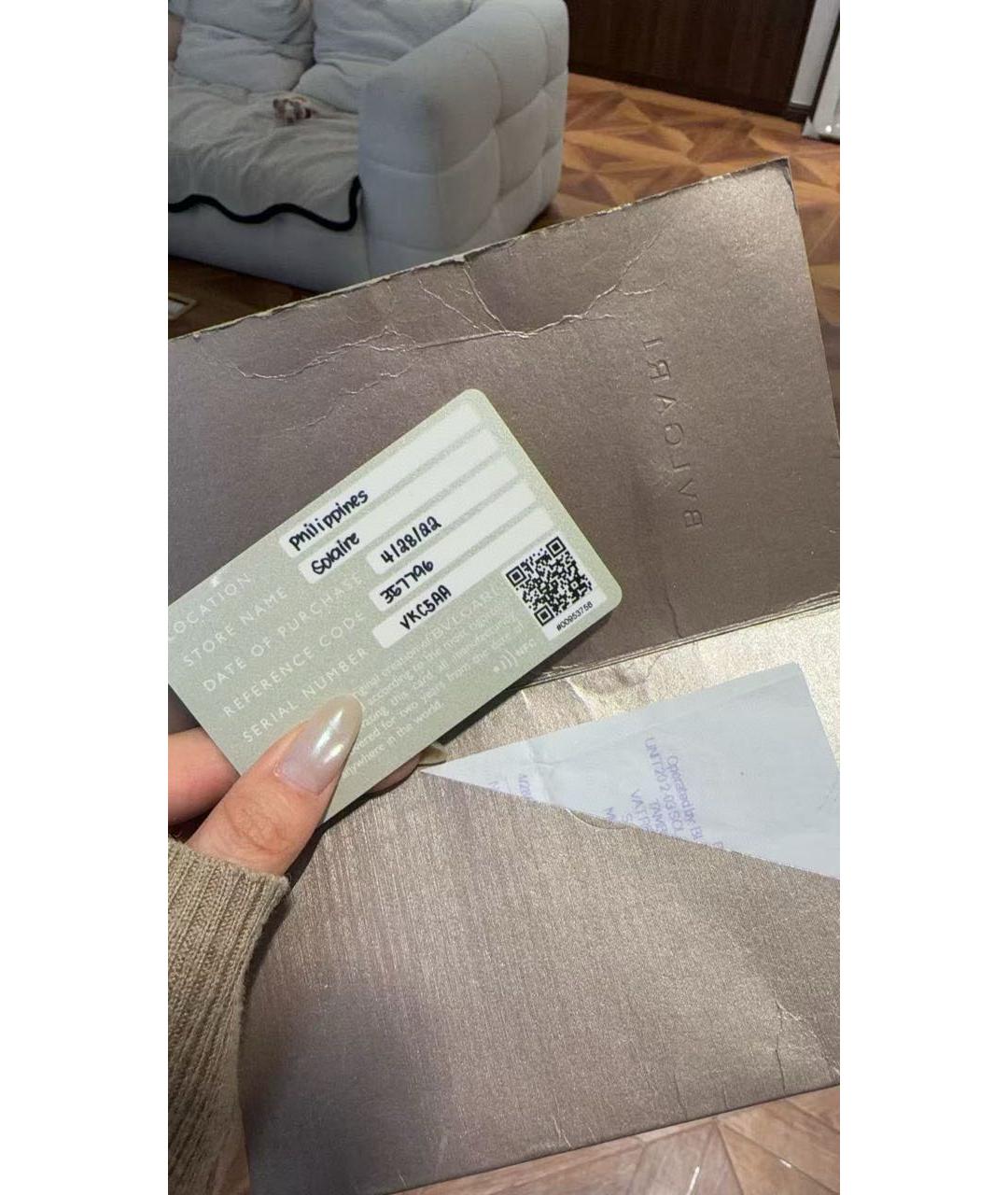 BVLGARI Серебряное колье из белого золота, фото 4