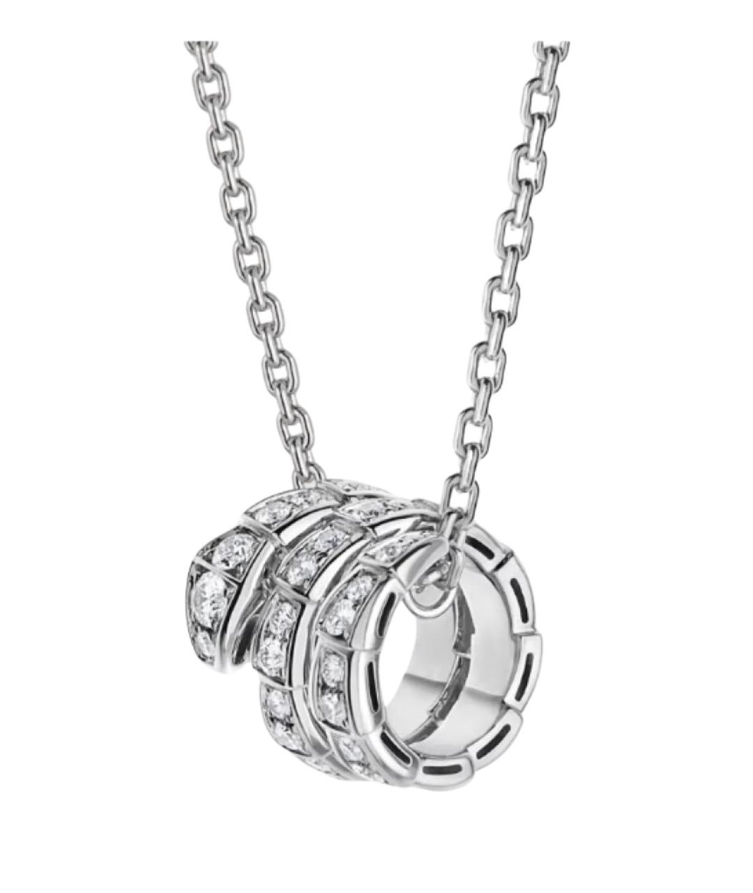 BVLGARI Серебряное колье из белого золота, фото 1