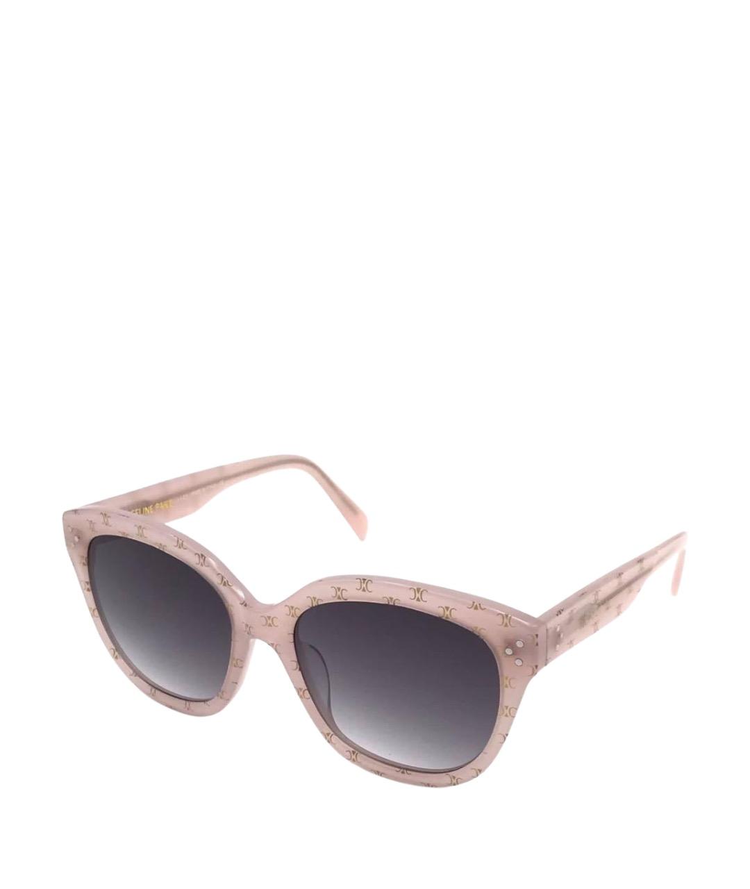 CELINE Бежевые пластиковые солнцезащитные очки, фото 1