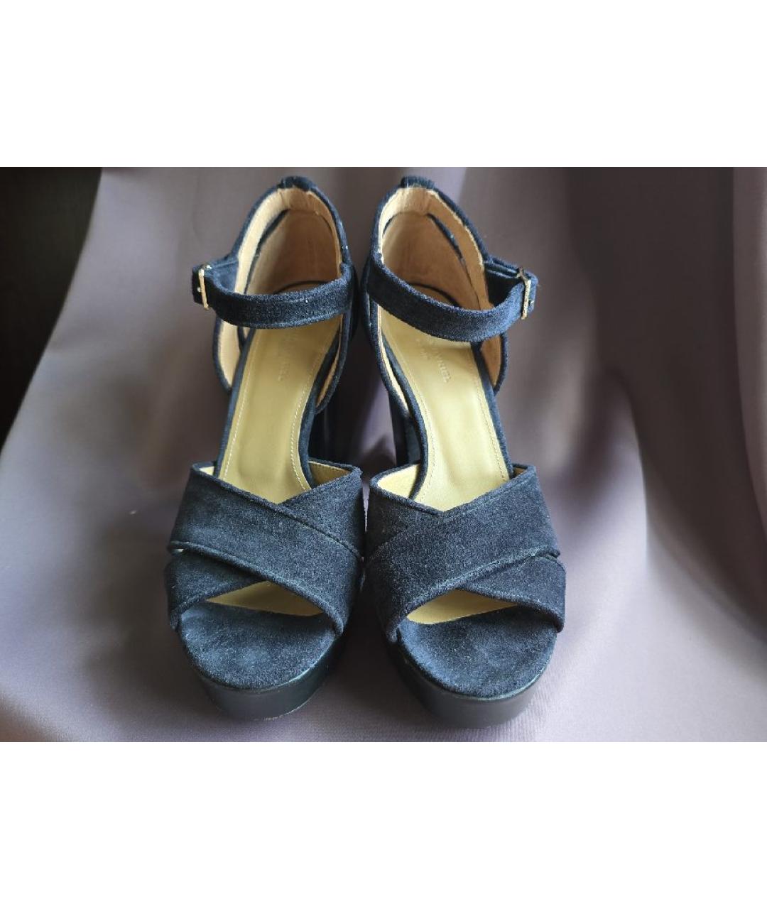 SONIA RYKIEL Черные замшевые босоножки, фото 2