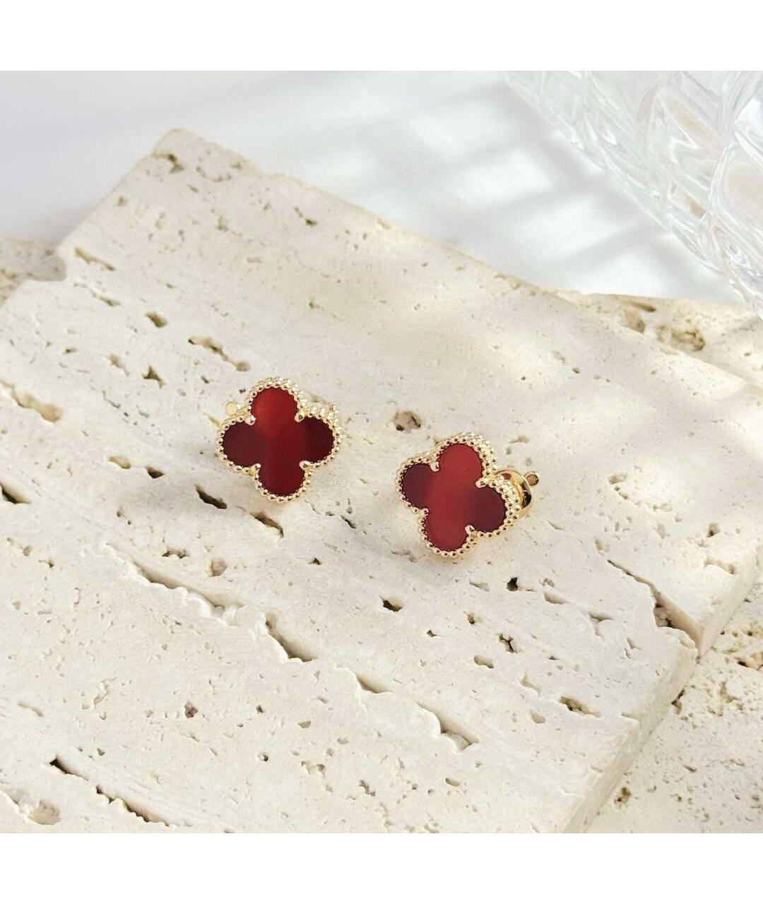 VAN CLEEF & ARPELS Красные серьги из желтого золота, фото 5