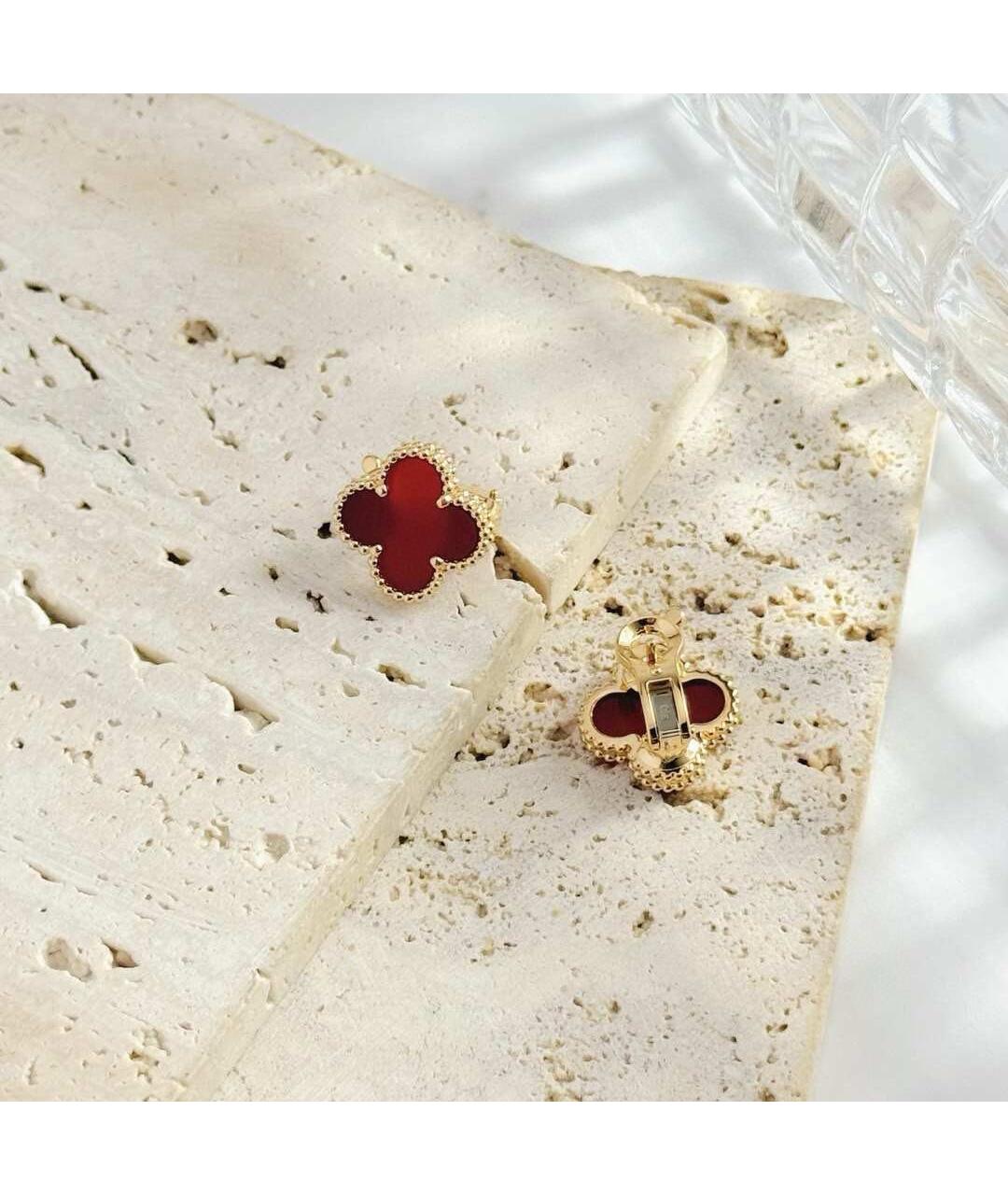 VAN CLEEF & ARPELS Красные серьги из желтого золота, фото 3