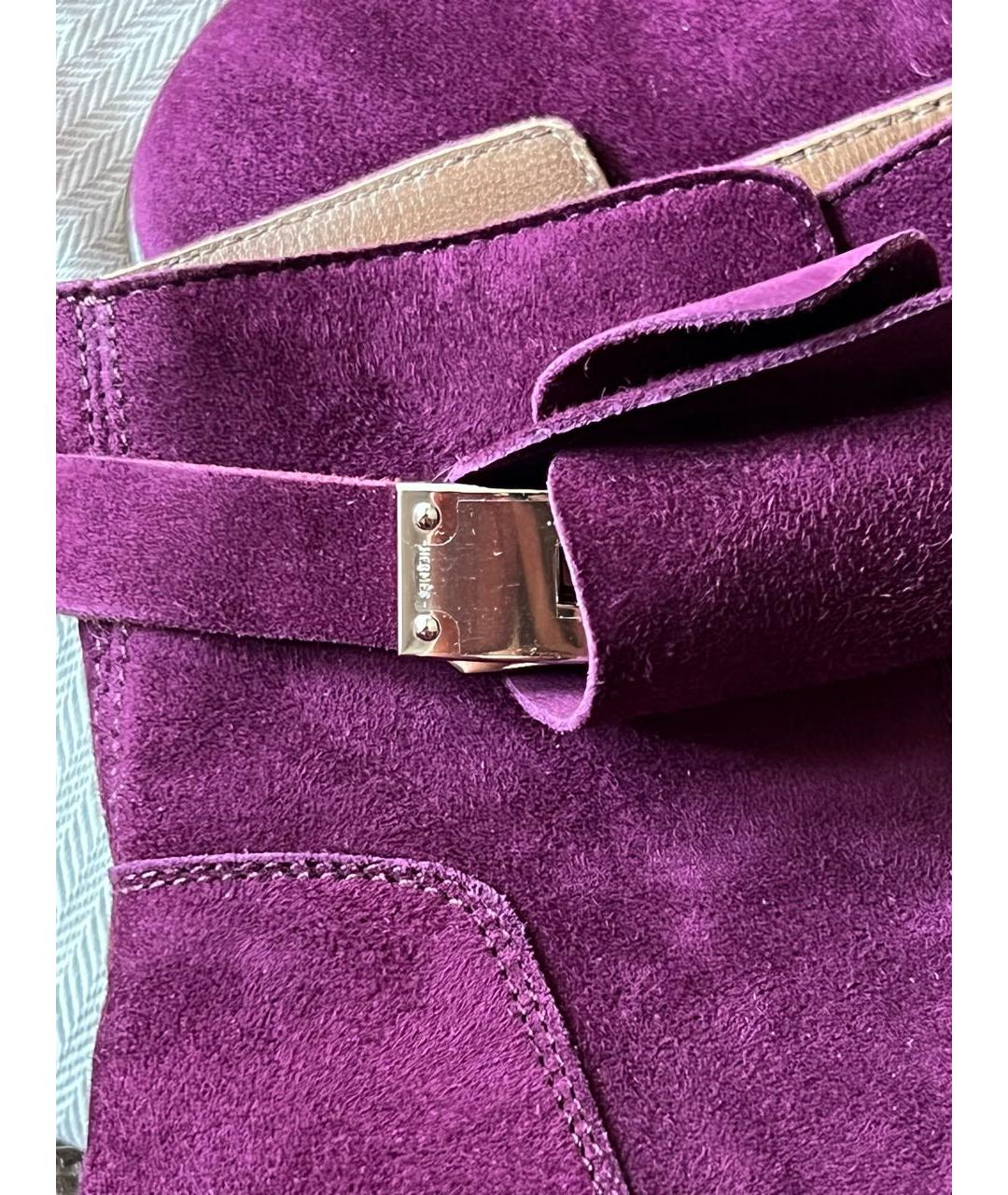 HERMES Фуксия замшевые ботильоны, фото 6