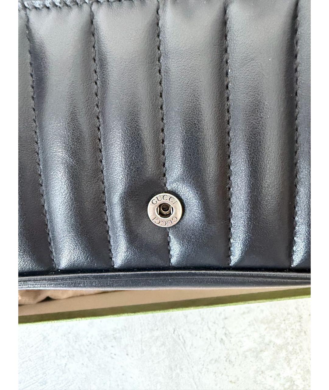 GUCCI Черная кожаная сумка через плечо, фото 6