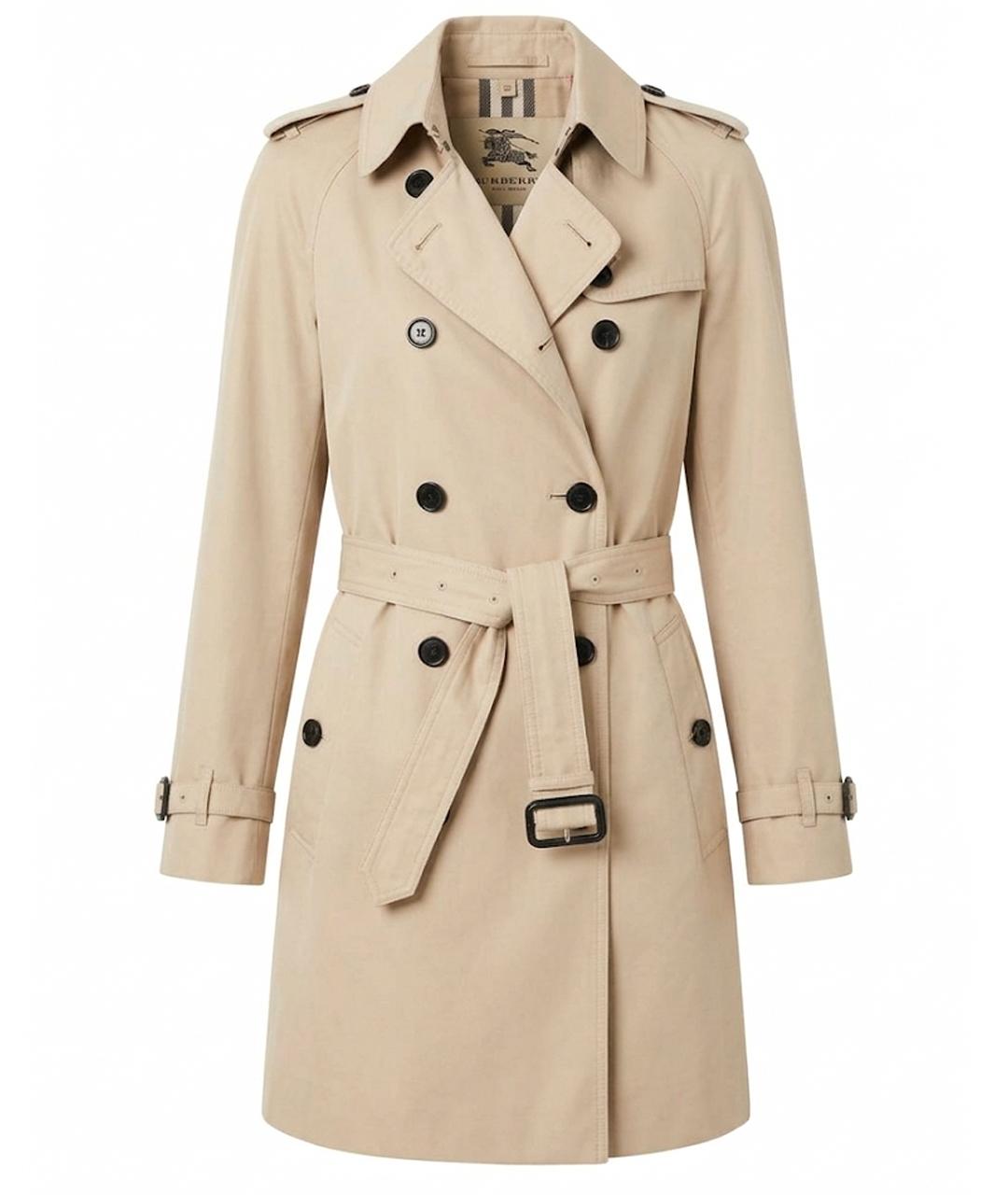 BURBERRY Бежевый хлопковый тренч/плащ, фото 1