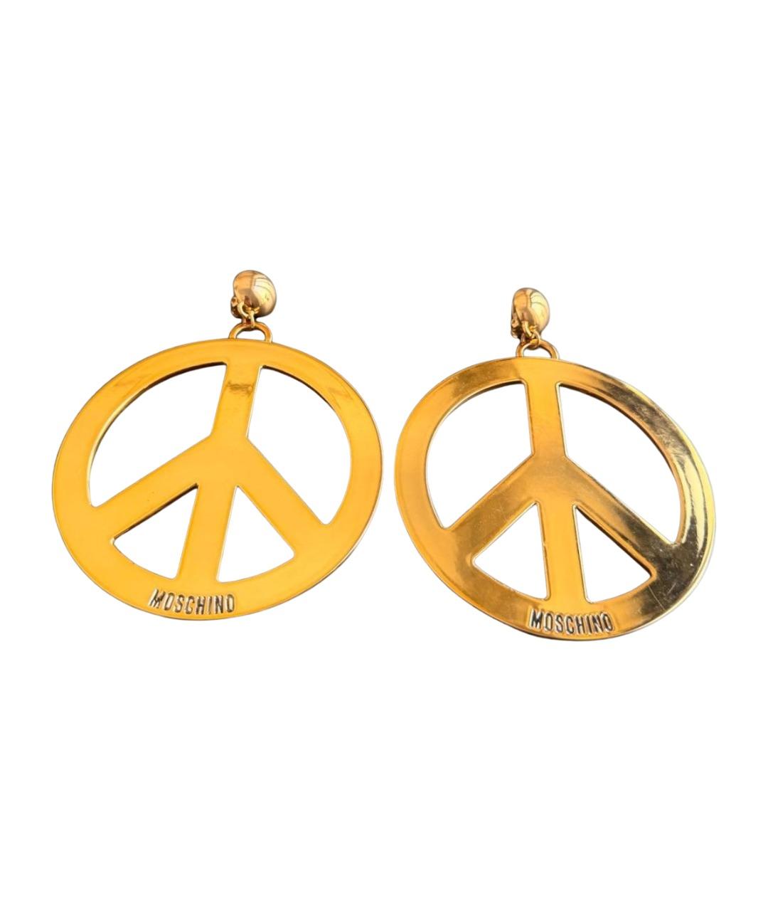 MOSCHINO Золотые латунные клипсы, фото 1