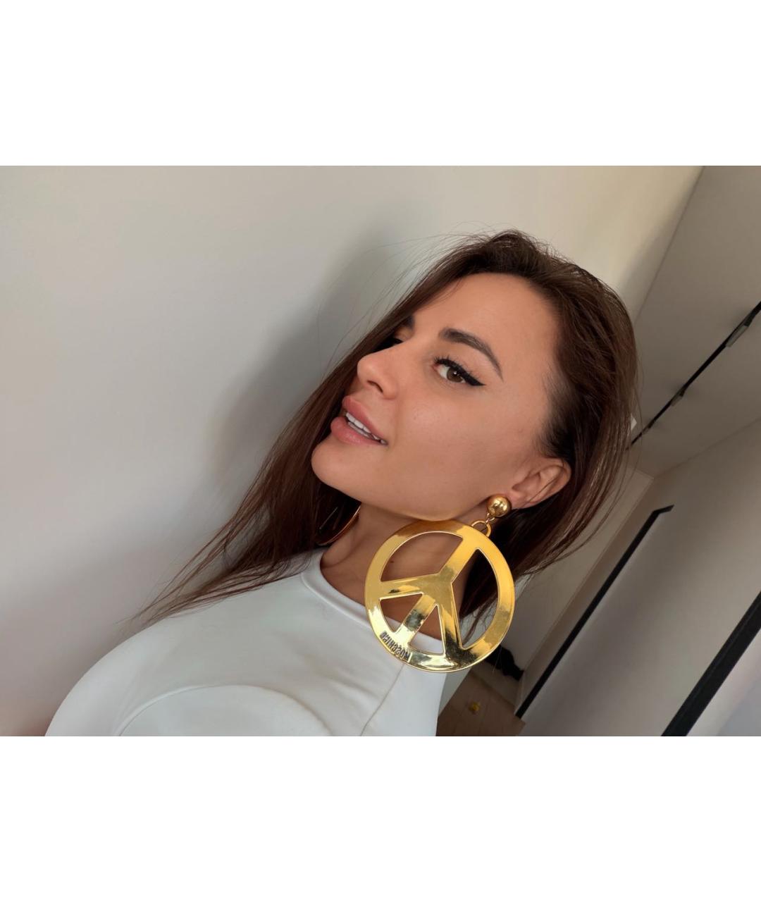 MOSCHINO Золотые латунные клипсы, фото 3