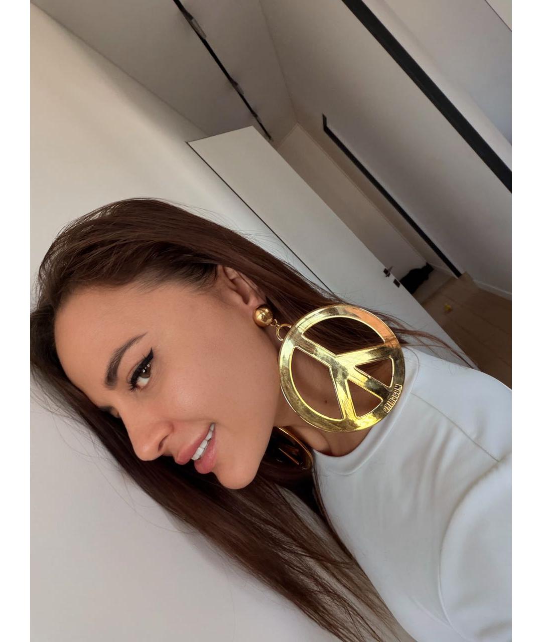 MOSCHINO Золотые латунные клипсы, фото 5