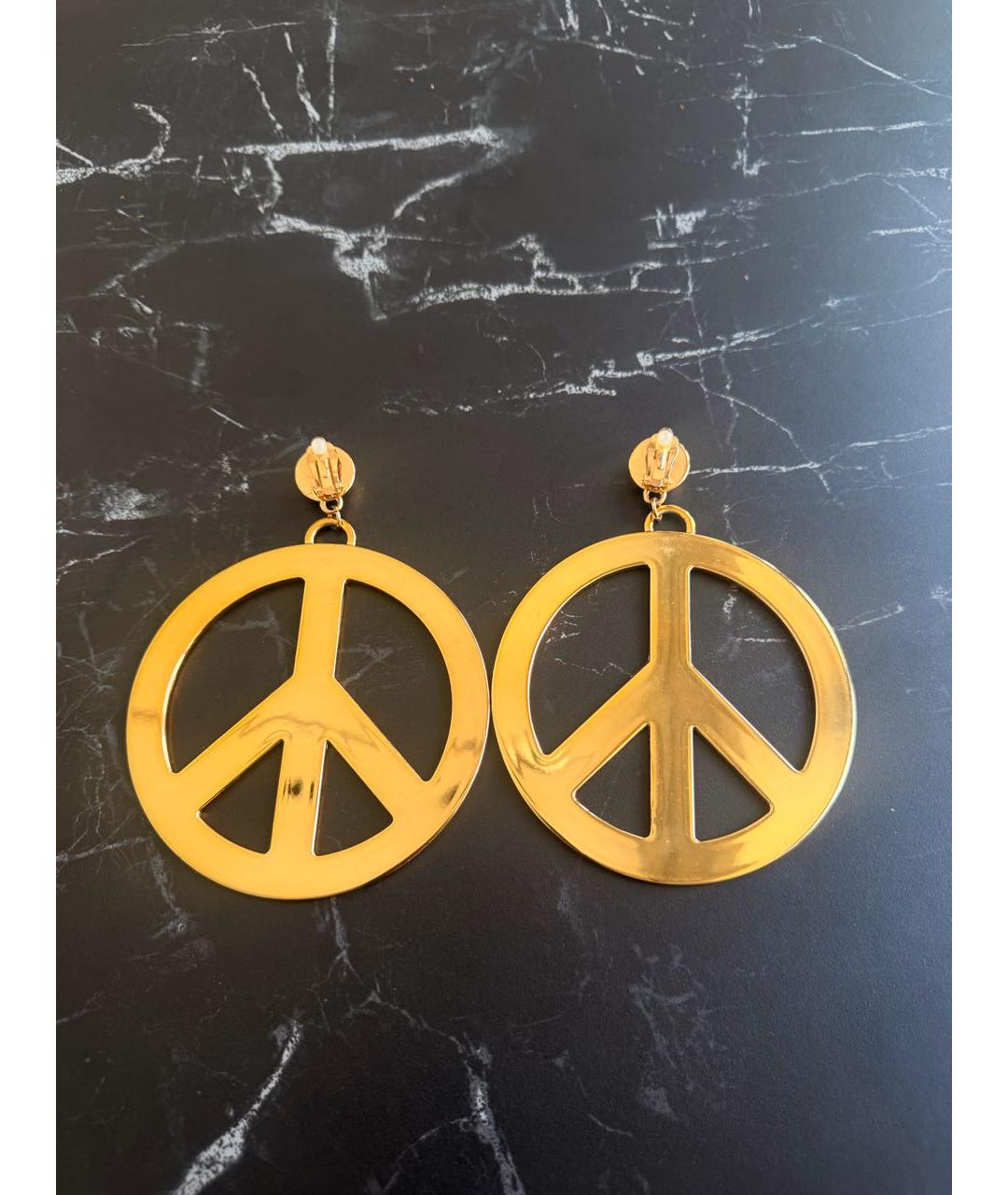 MOSCHINO Золотые латунные клипсы, фото 2