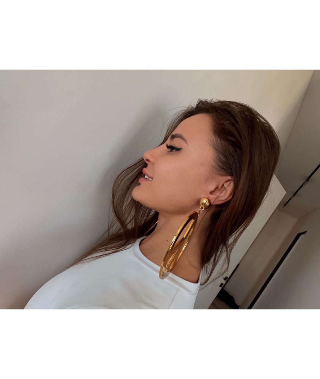 MOSCHINO Золотые латунные клипсы, фото 4