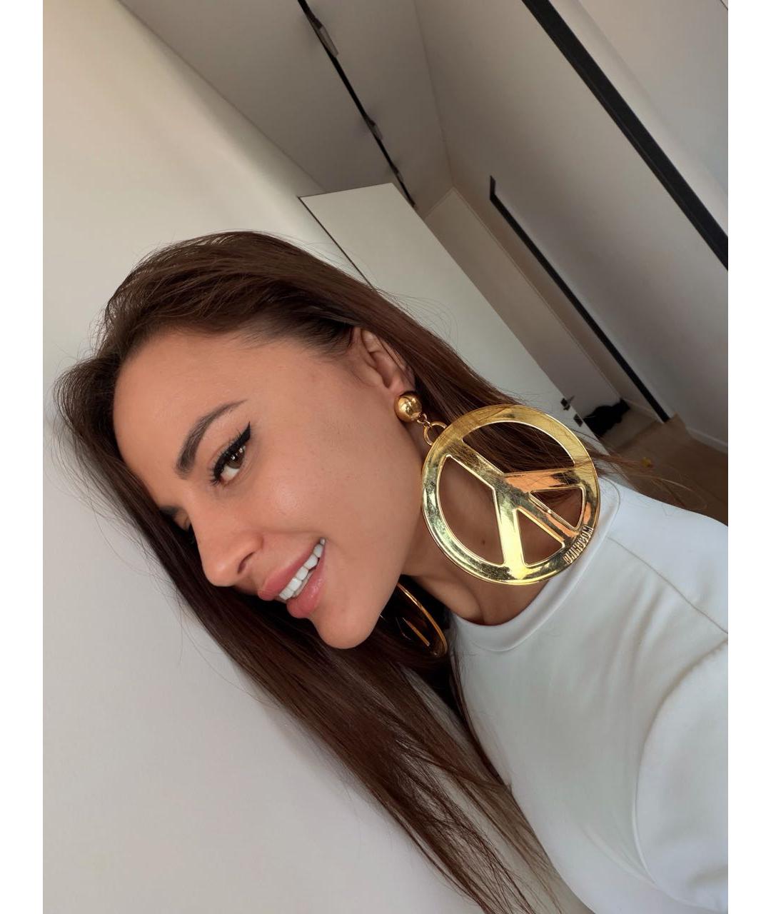 MOSCHINO Золотые латунные клипсы, фото 6