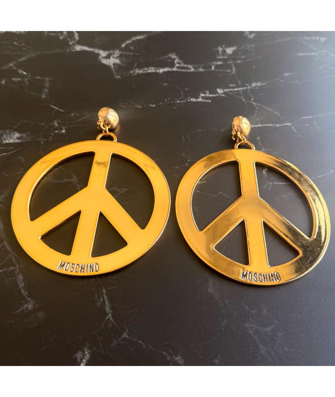 MOSCHINO Золотые латунные клипсы, фото 7