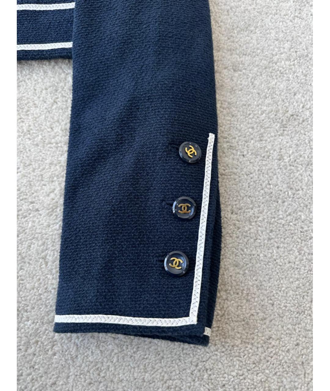 CHANEL Темно-синий жакет/пиджак, фото 6