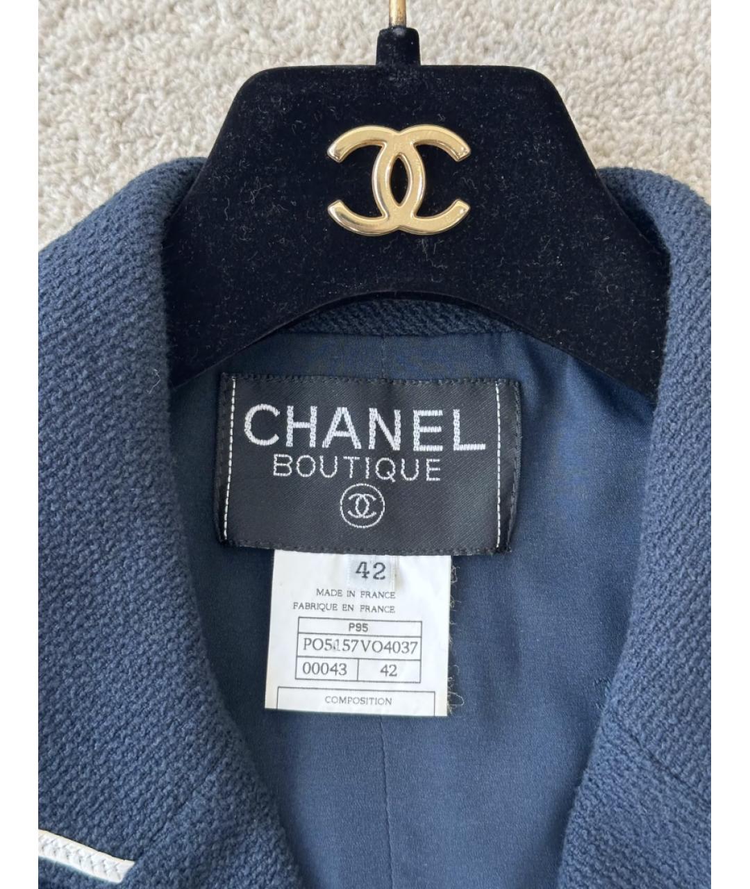 CHANEL Темно-синий жакет/пиджак, фото 4