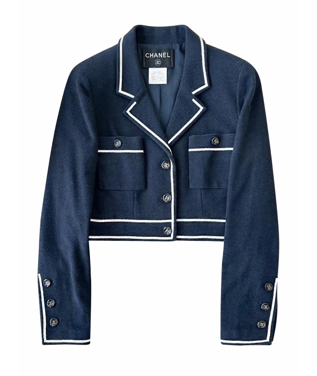 CHANEL Темно-синий жакет/пиджак, фото 1
