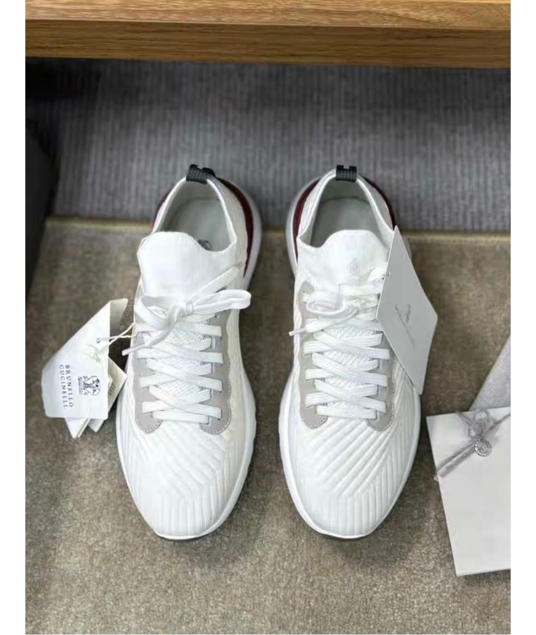 BRUNELLO CUCINELLI Серые низкие кроссовки / кеды, фото 2