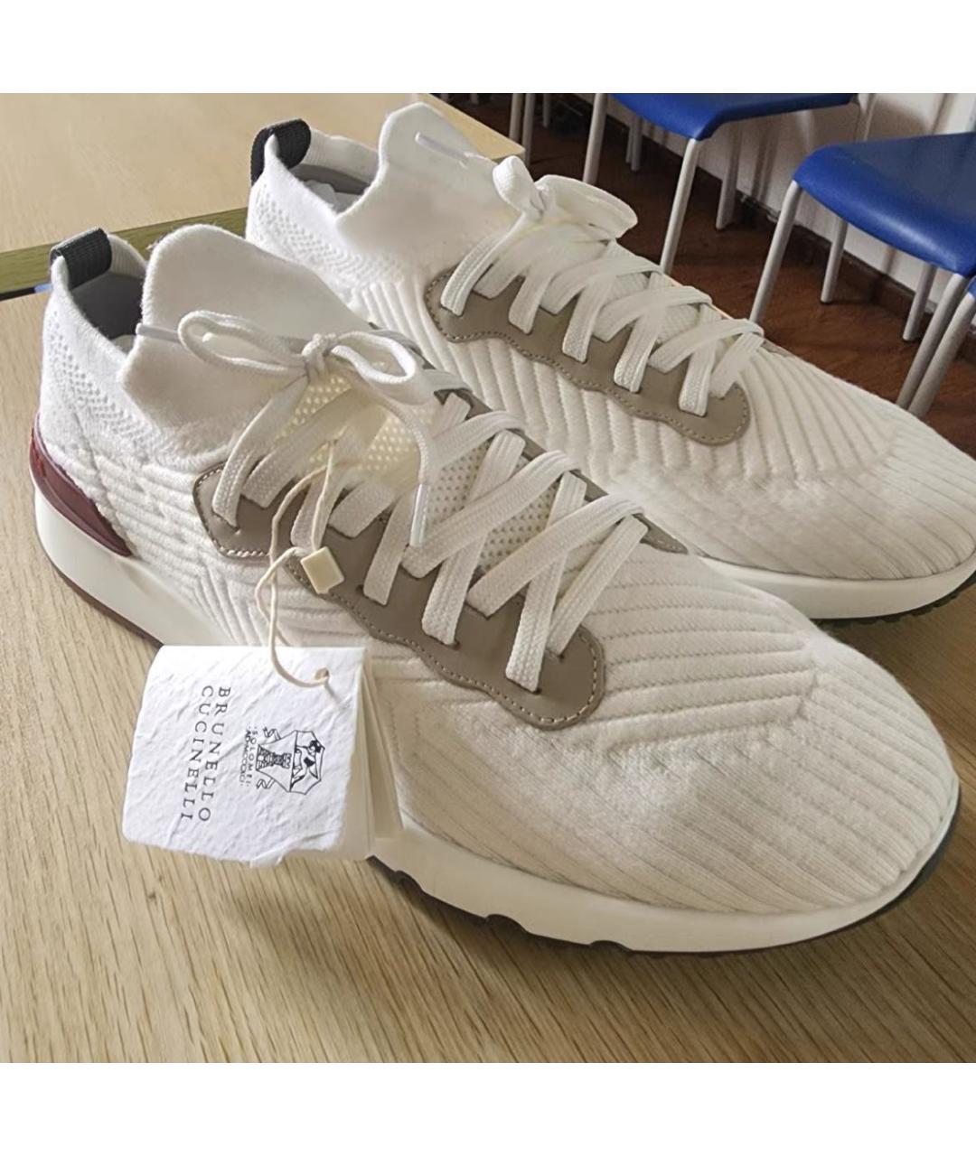 BRUNELLO CUCINELLI Серые низкие кроссовки / кеды, фото 5