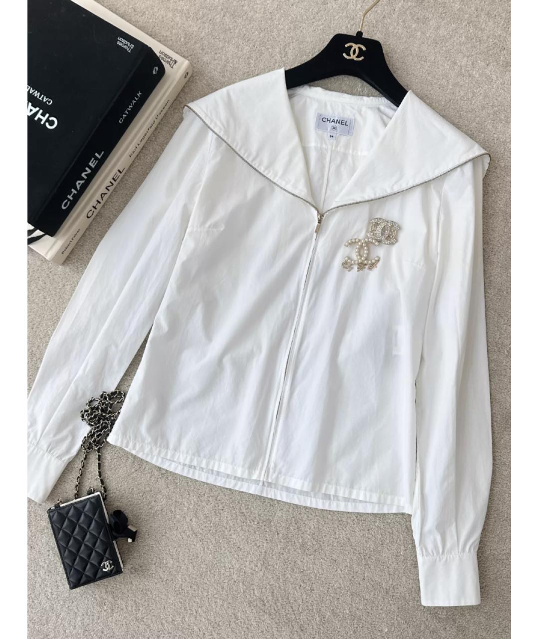 CHANEL Белая хлопковая рубашка, фото 5