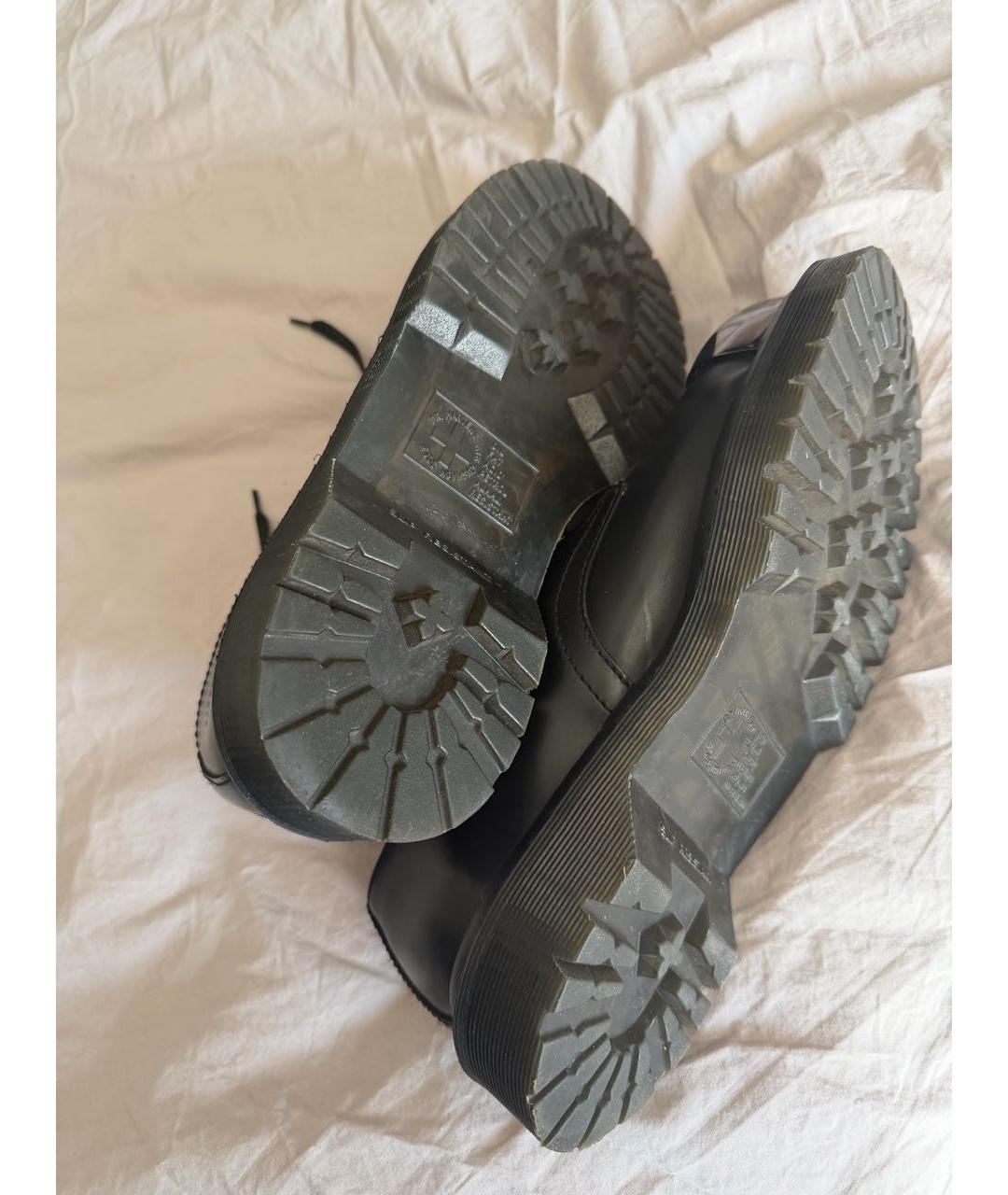 DR. MARTENS Черные кожаные низкие ботинки, фото 6