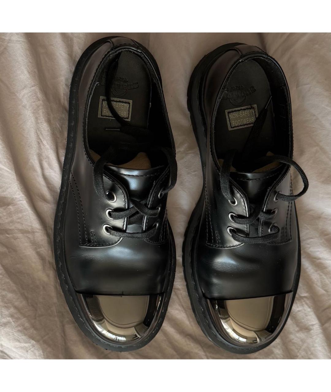 DR. MARTENS Черные кожаные низкие ботинки, фото 2